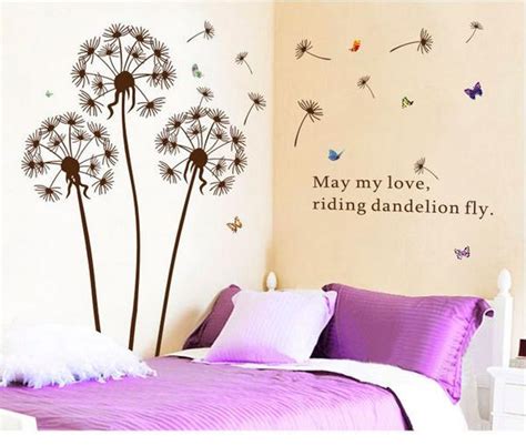 Dandelion And Butterfly Wall Decalflow In The Wind Wall Etsy