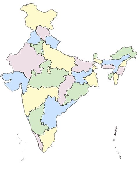 India Map With Cities Png Political Map Of India Fully Editable In