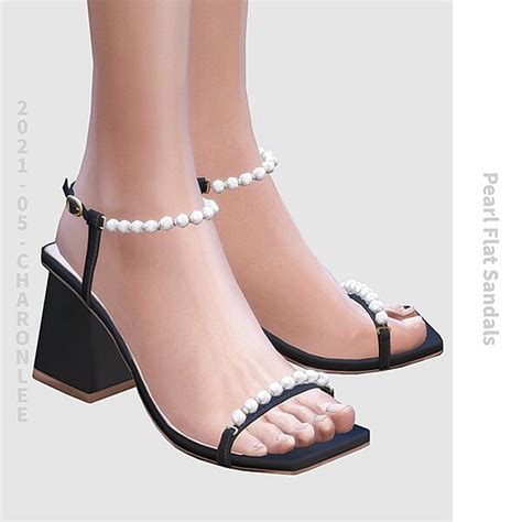 Pearl Chunky Heel Sandals From Charonlee • Sims 4 Downloads