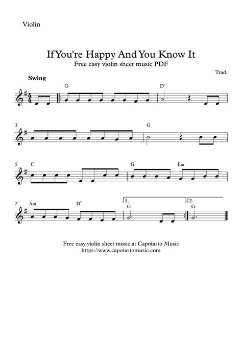 Basic Violin Sheet Music