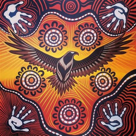 Wedge Tailed Eagle Aboriginal Painting With Images Aboriginal Art