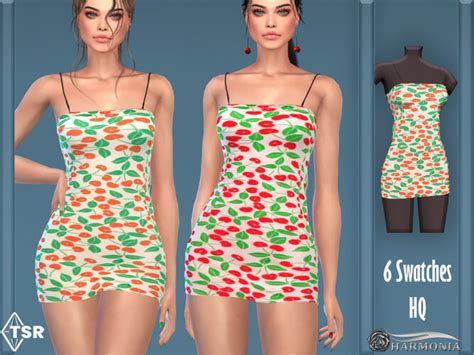 Sweet Floral Super Mini Dress By Harmonia At Tsr Sims 4 Updates