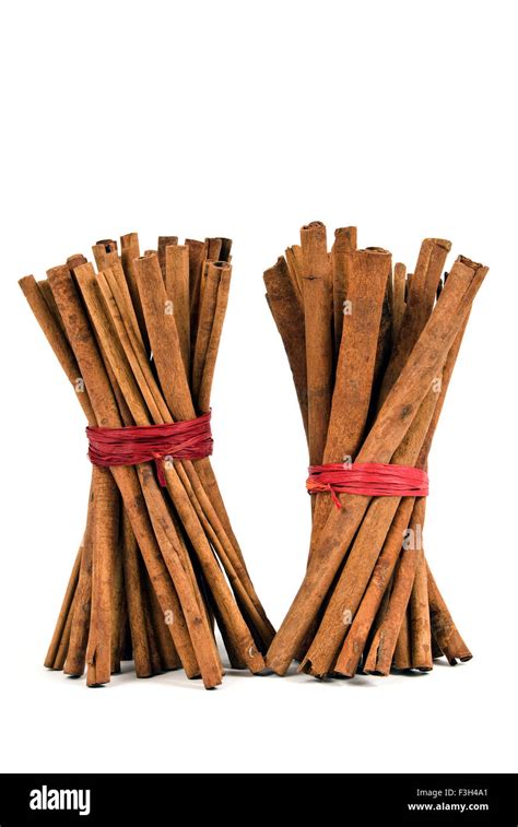 Two Bundles Of Cinnamon Sticks Stock Photo Alamy