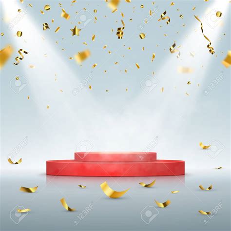 Free Download Winner Background Podium With Confetti And Spotlights