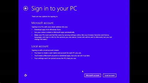 Skip Microsoft Account Screen On Windows 8 Setup Youtube