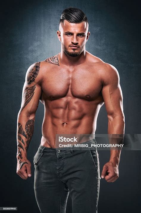 Handsome Men Stock Photo Download Image Now Shirtless Muscular