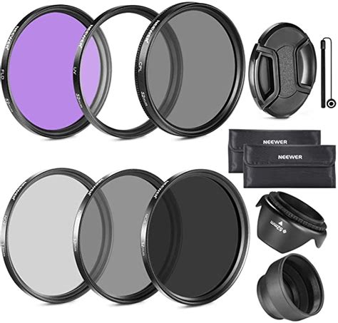 Neewer 52mm Lens Filter Kituv Cpl Fld Nd2 Nd4 Nd8 Uk