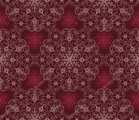 Detailed Maroon Floral Pattern Stock Vector By ©linas 4346909