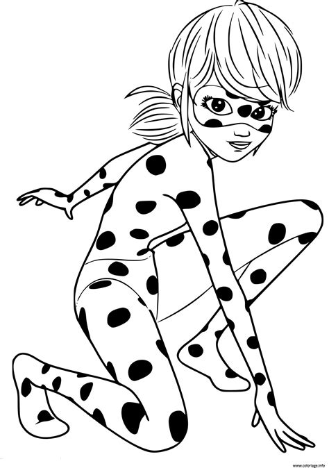 Coloriage Ladybug Miraculous Chat Noir Original Dessin