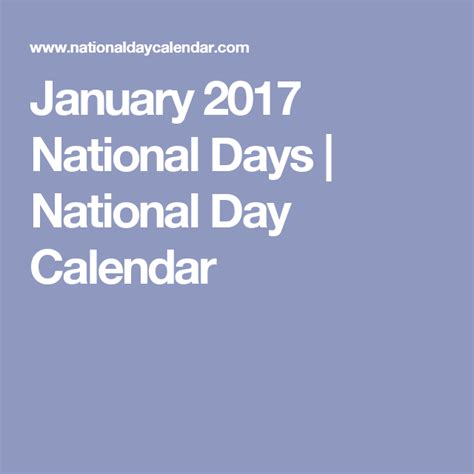 January 2021 National Day Holidays National Day Calendar National