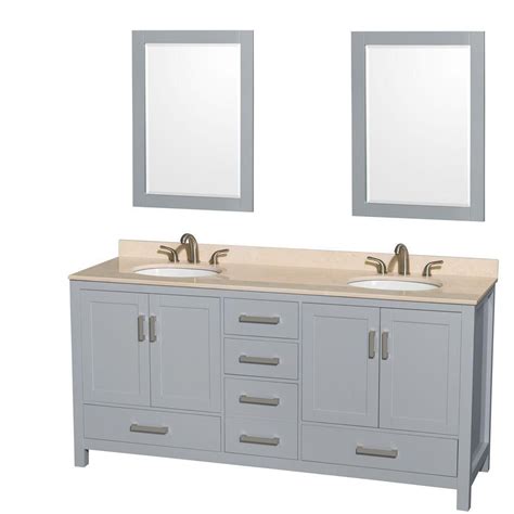 We also have a wide range of furniture sink vanities. Sheffield 72-inch W Double Vanity in Grey with Marble Top ...