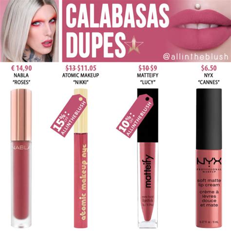 Jeffree Star Calabasas Velour Liquid Lipstick Dupes All In The Blush