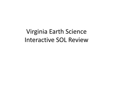 Ppt Virginia Earth Science Interactive Sol Review Powerpoint