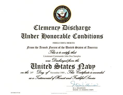 Honorable Discharge Us Navy Military Certificates Medals And More
