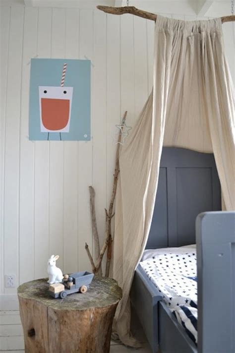 Head over to the one kings lane style blog to see how to turn any bed into a canopy bed! DIY: Children's Canopy Bed - Remodelista