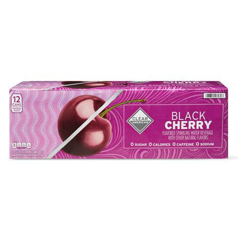 Clear American Black Cherry Sparkling Water 12 Fl Oz 12 Pack Cans
