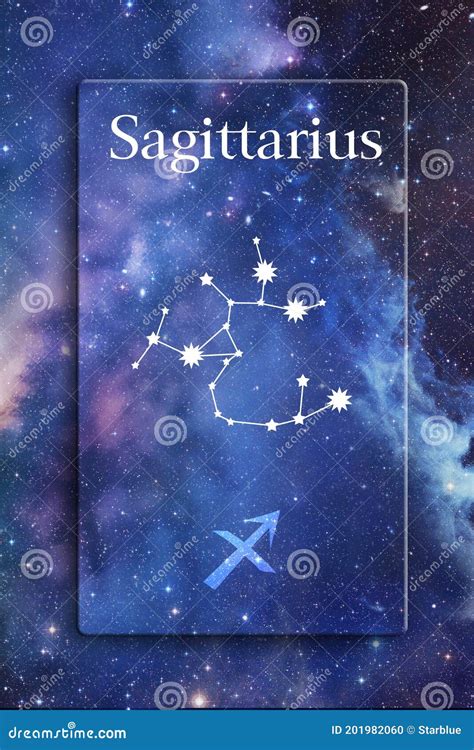 Stars Constellation And The Zodiac Symbol Sagittarius Stock