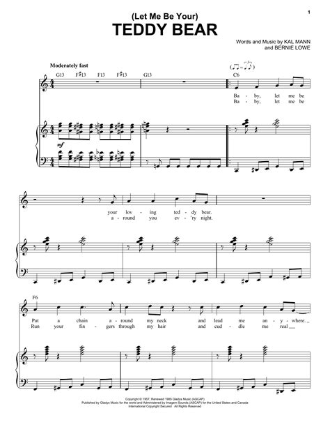 Let Me Be Your Teddy Bear Sheet Music By Elvis Presley Piano And Vocal