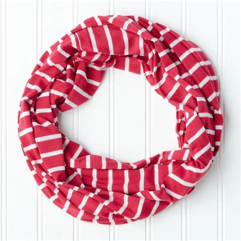 Striped Sport Infinity Crimson Pink Infinity Scarf Tickled Pink