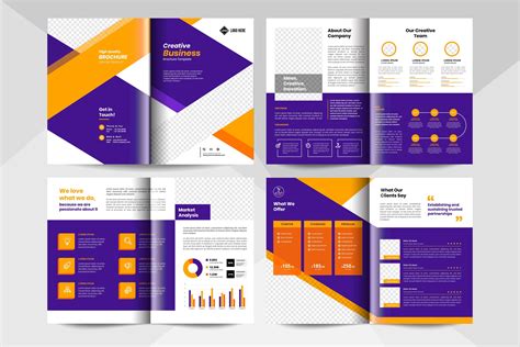 8 Pages Creative Business Brochure Template Corporate Business Booklet