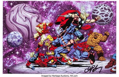Jim Starlin Infinity Gauntlet Thanos Captain Marvel Adam Lot