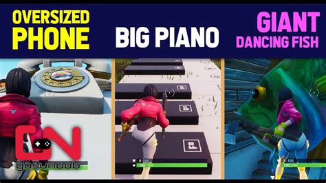 Fortnite Visit An Oversized Phone A Big Piano And A Giant Dancing