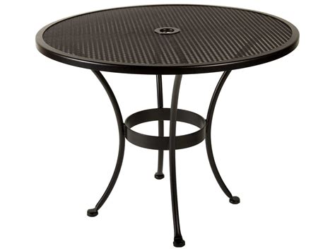Ow Lee Mesh Wrought Iron 36 Round Dining Table With Umbrella Hole Ow36mu