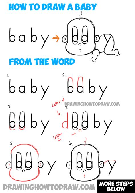 Https://techalive.net/draw/how To Draw A Baby Using The Word Baby