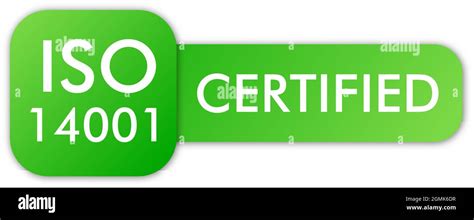 Iso 14001 Certified Badge Icon Certification Stamp Flat Design