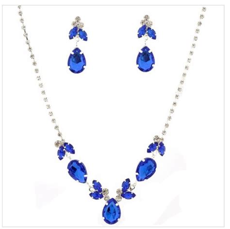 Blue Gem Necklace Plus Ten Clothing Company Llc