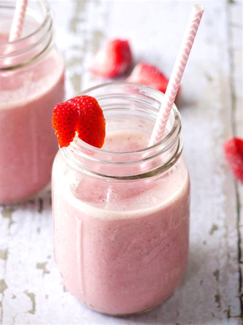 Frozen Strawberry And Almond Smoothie Healthy Recipe Ecstasy