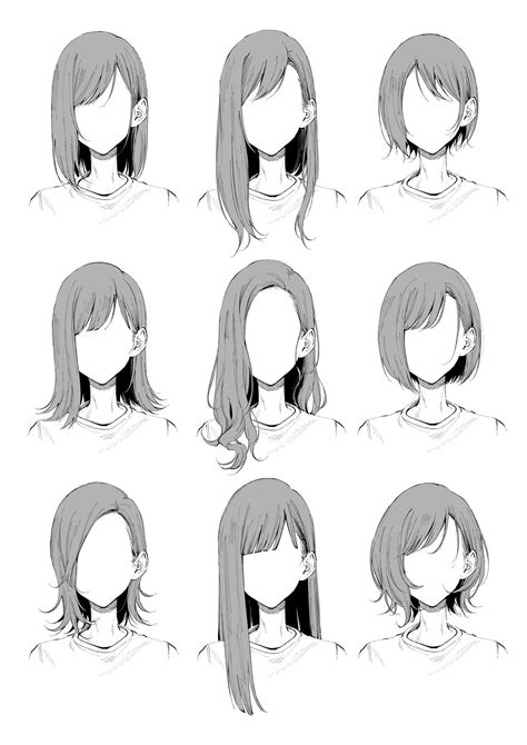 Pin By Jaiden Mily On 下書きペーパーand書き方ペーパー Hair Sketch How To Draw Hair