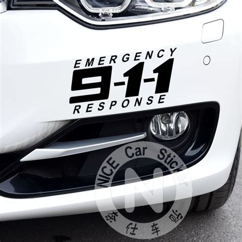 Car Stickers 911 Alarm Call Emergency Response Creative Decals