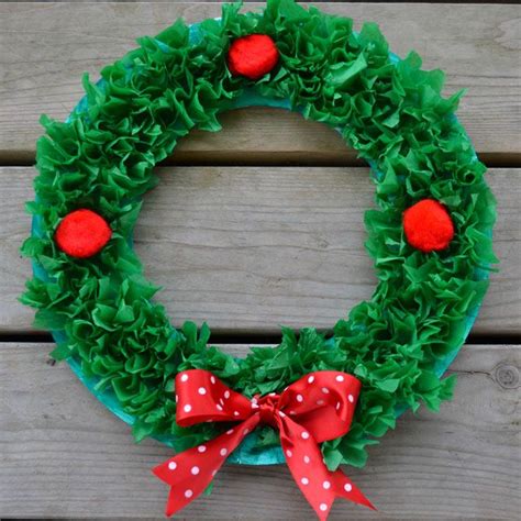 Easy Craft For Kids Paper Plate Christmas Wreath Easy Christmas