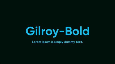 gilroy bold font