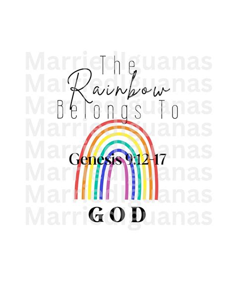 Svg The Rainbow Belongs To God Digital Download Etsy