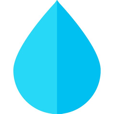 Water Drop Basic Straight Flat Icon