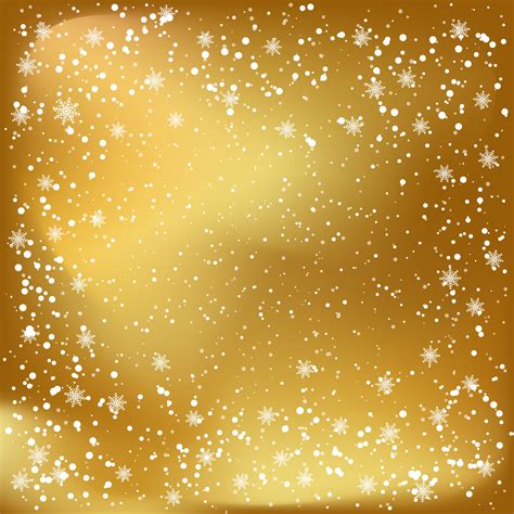 Gold Gradient Background White Snowflakes Christmas Poster Background