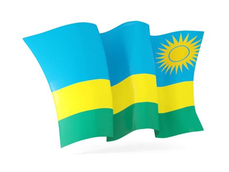 Waving Flag Illustration Of Flag Of Rwanda