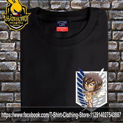 Trending Anime Aot Titan Pocket High Quality Uni Sex T Shirt Lazada Ph