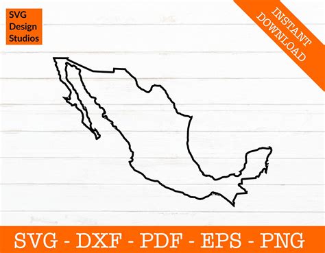 Countries Vector Files Mexico Map Clip Art Mexico Outline Svg Files