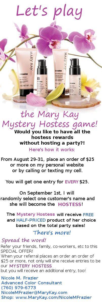 mary kay mystery hostess game for facebook and other book parties mary kay party mary kay
