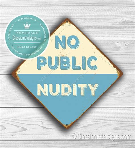 No Public Nudity Sign No Public Nudity Signs Beach Sign Etsy Canada