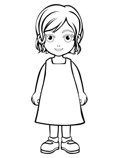Girl Clipart Outline Free Download On Clipartmag