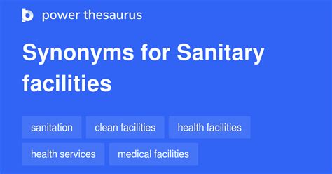 Sanitary Facilities Synonyms 86 Words And Phrases For Sanitary Facilities