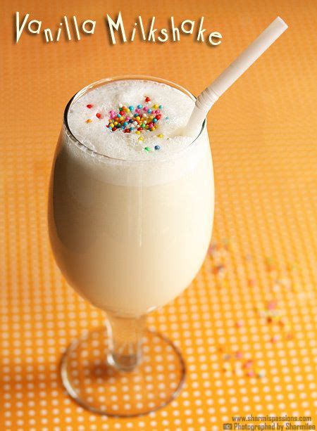 Vanilla Milkshake Recipe With Icecream Sharmis Passions Vanilla