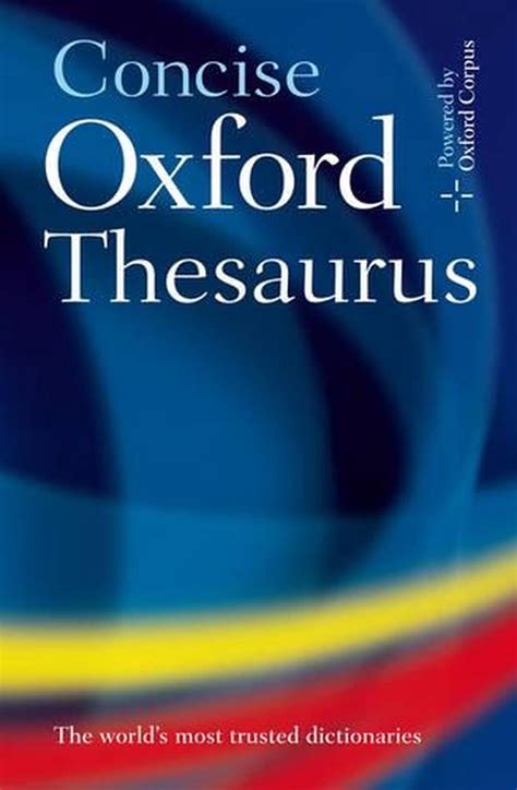 Concise Oxford Thesaurus By Oxford Languages Hardcover 9780199215133