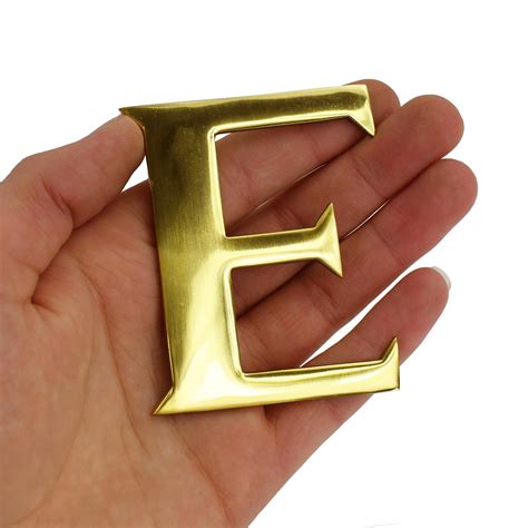 New 3 76mm Solid Brass Self Adhesive Letters And Numbers For House