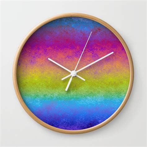 Rainbow Colored Wall Clock Wall Clock Clock Wall Clock Frame