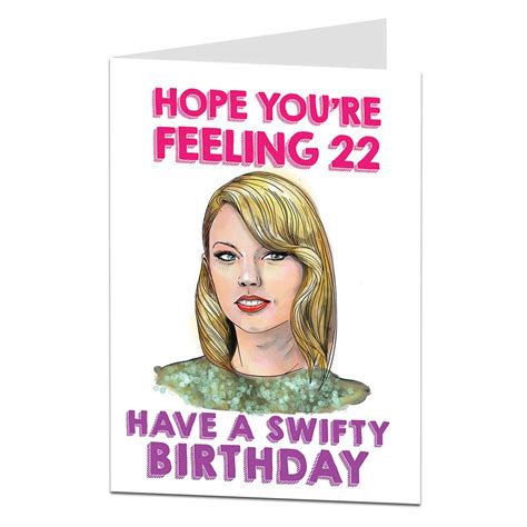 22 Birthday Card Taylor Swift Card Design Template